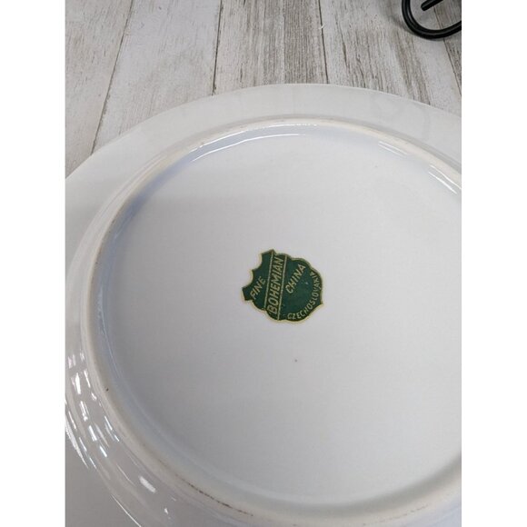 Vintage BOHEMIAN Fine China Set of 3 Salad Plates Czechoslovakia BOH53 - Picture 8 of 11